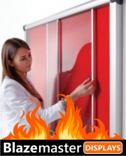 The Blazemaster Acrylic Sliding Door Notice Board